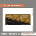 Editable Airplane Boarding Pass (Gold / Chalkboard) 